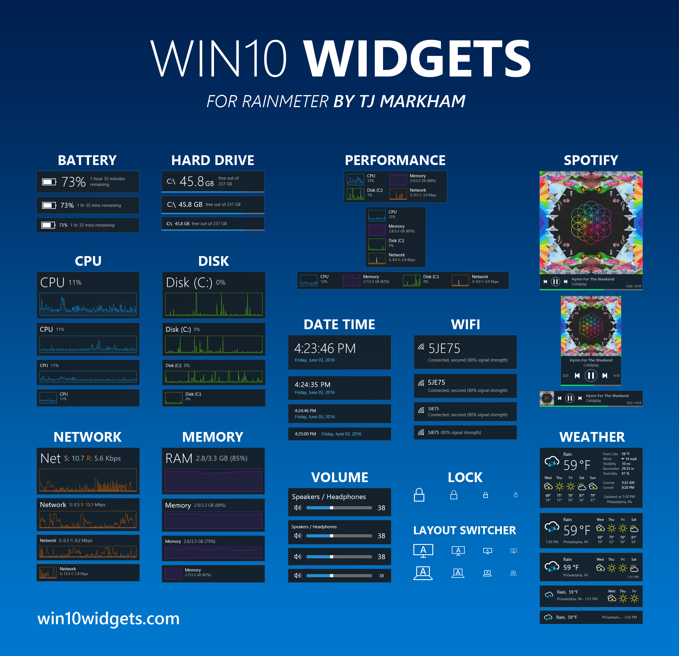 widgets on windows 10